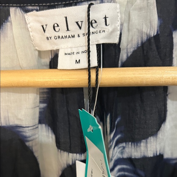 Velvet by Graham & Spencer Navy and Cream Floral Mini Dress ON SALE - Picture 10 of 11